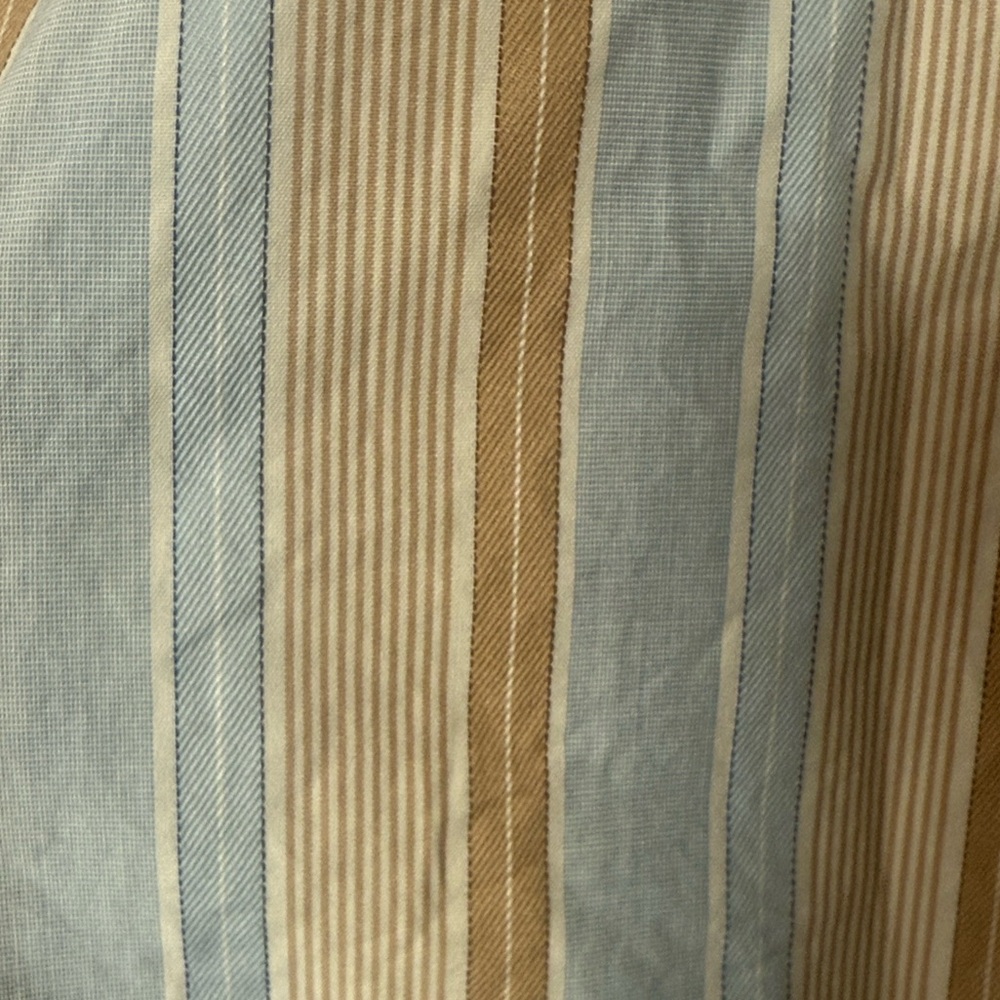 Barneys New York Blue and Tan Striped Shirt Men’s Medium - Picture 3 of 6
